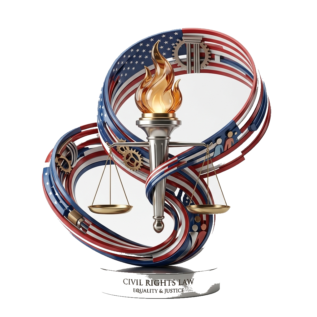 Civil Rights Law US Flag Hero Graphic